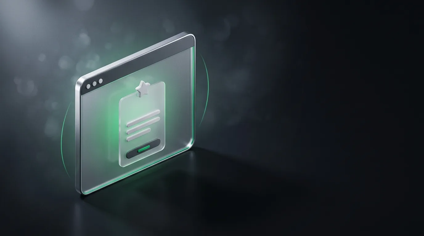 Isometric illustration of a free-tier assistant panel with no subscription tag, in Haggle brand green on charcoal