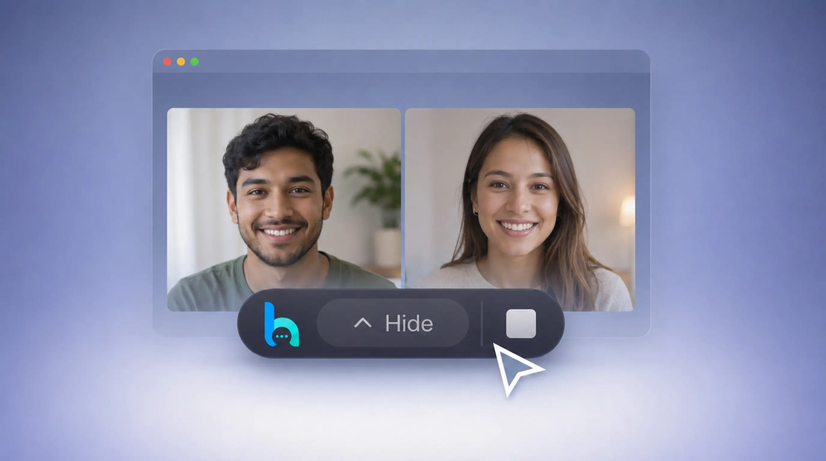 End meeting — Haggle hides with one click