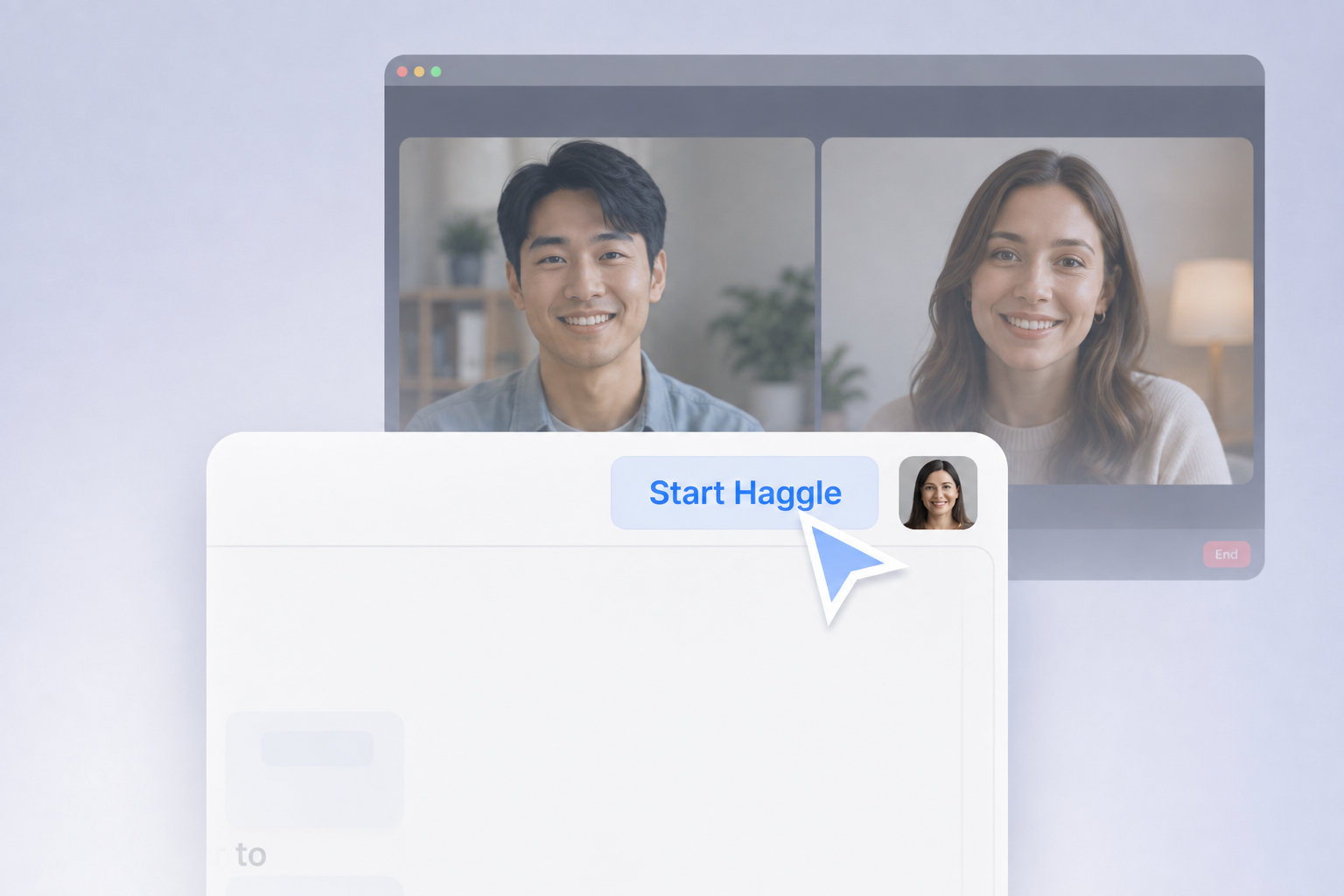 Start Haggle — click to begin recording your meeting